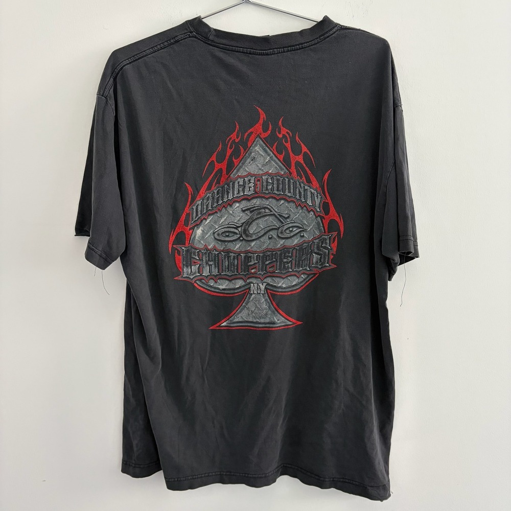 Orange County Choppers OCC Spade Logo Black Graphic T-Shirt XL
